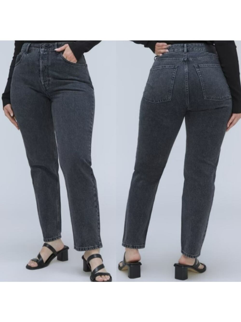 NWT Everlane Jeans Womens 26 Curvy 90s Cheeky Straight Button Fly Organic Cotton